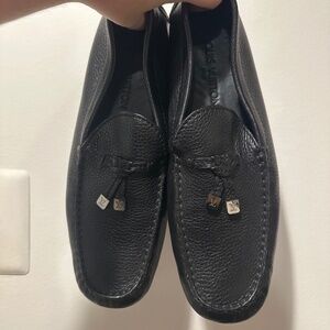 Men’s Louis Vuitton Black Moccasins - 9